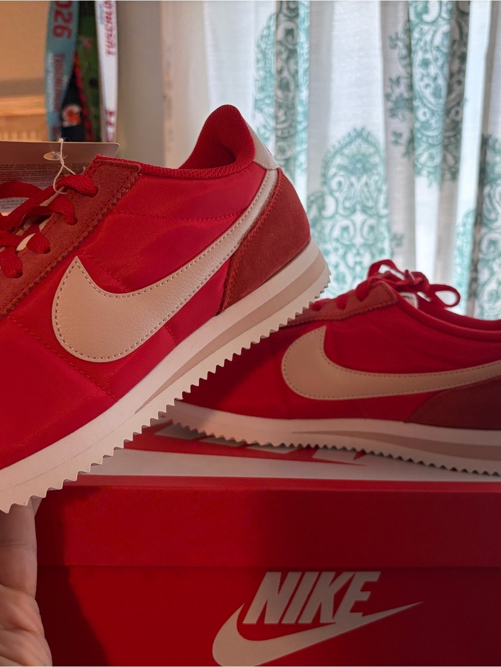 Nike Red Sneakers with White Swoosh